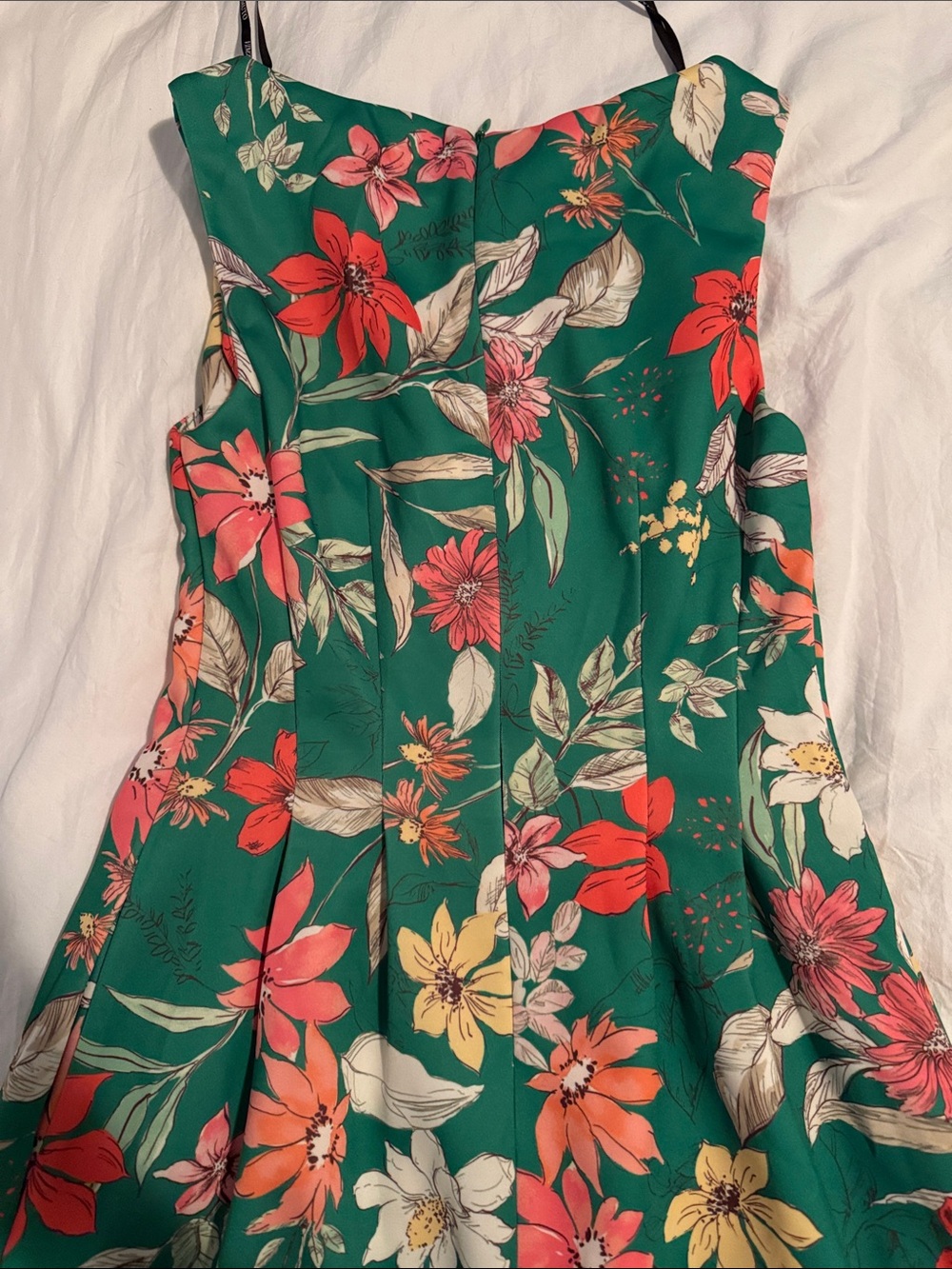 Vince Camuto Green Floral Midi Dress - Picture 3 of 3